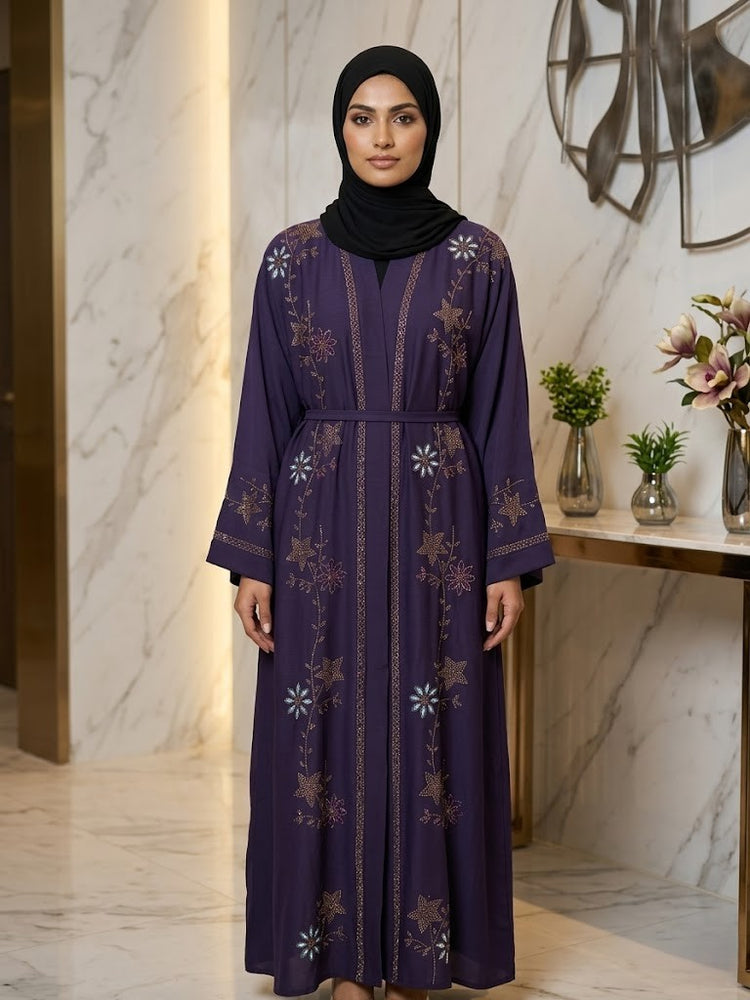 Hamna Floral Abaya