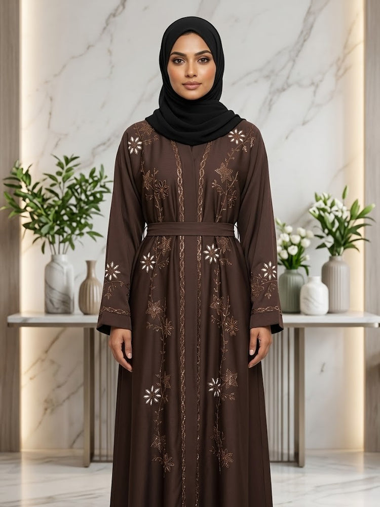 Hamna Floral Abaya