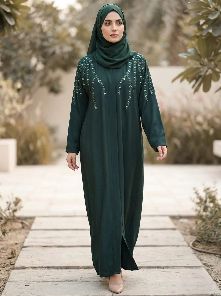 Asma Abaya with Matching Hijab Alnoors Collections