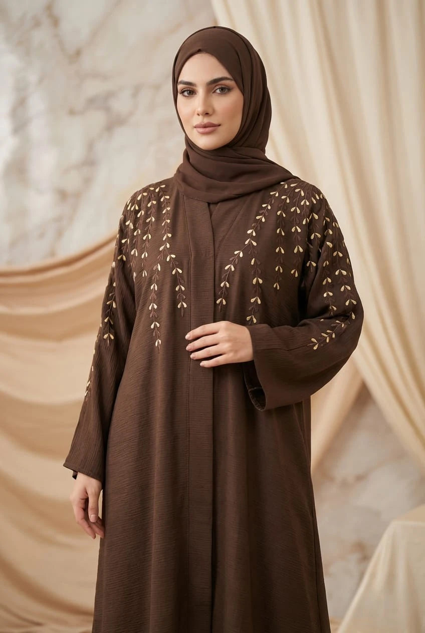 Asma Abaya with Matching Hijab Alnoors Collections