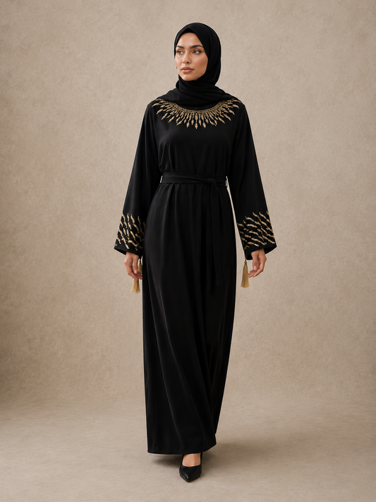 Bisma Nida Abaya with Matching Belt