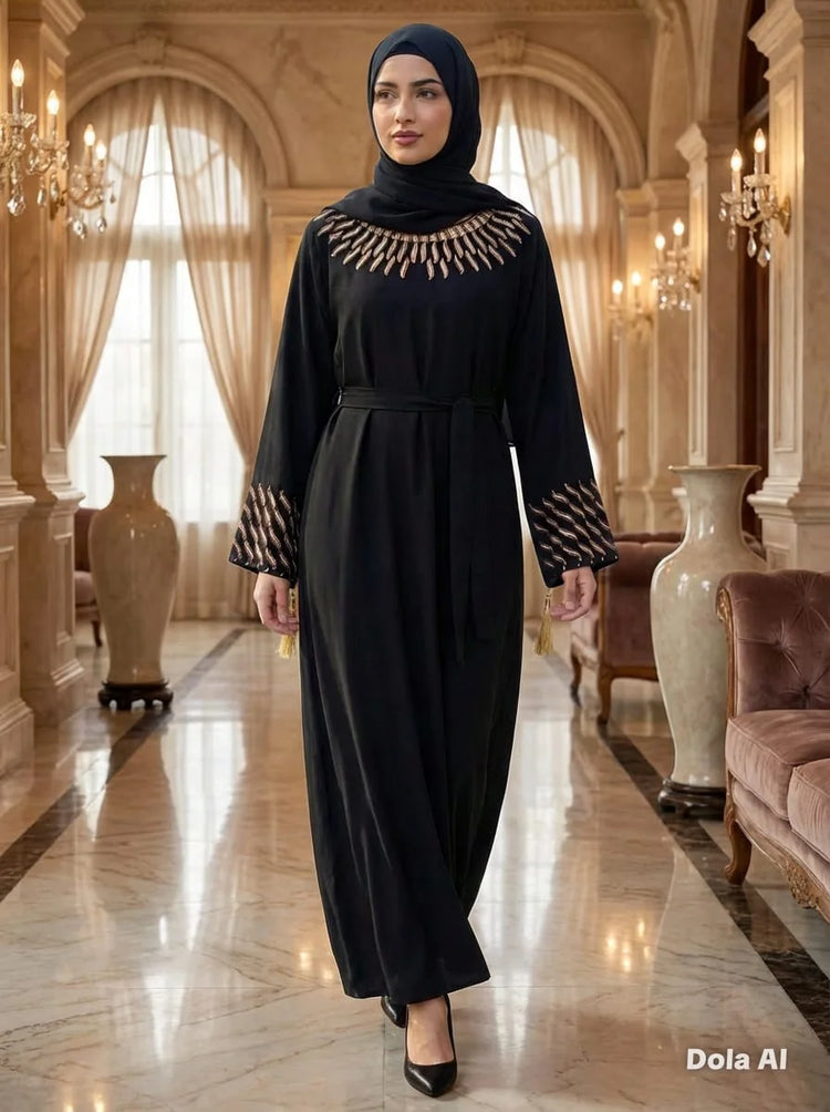 Bisma Nida Abaya with Matching Belt
