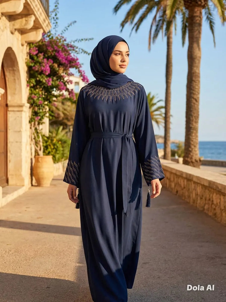 Bisma Nida Abaya with Matching Belt