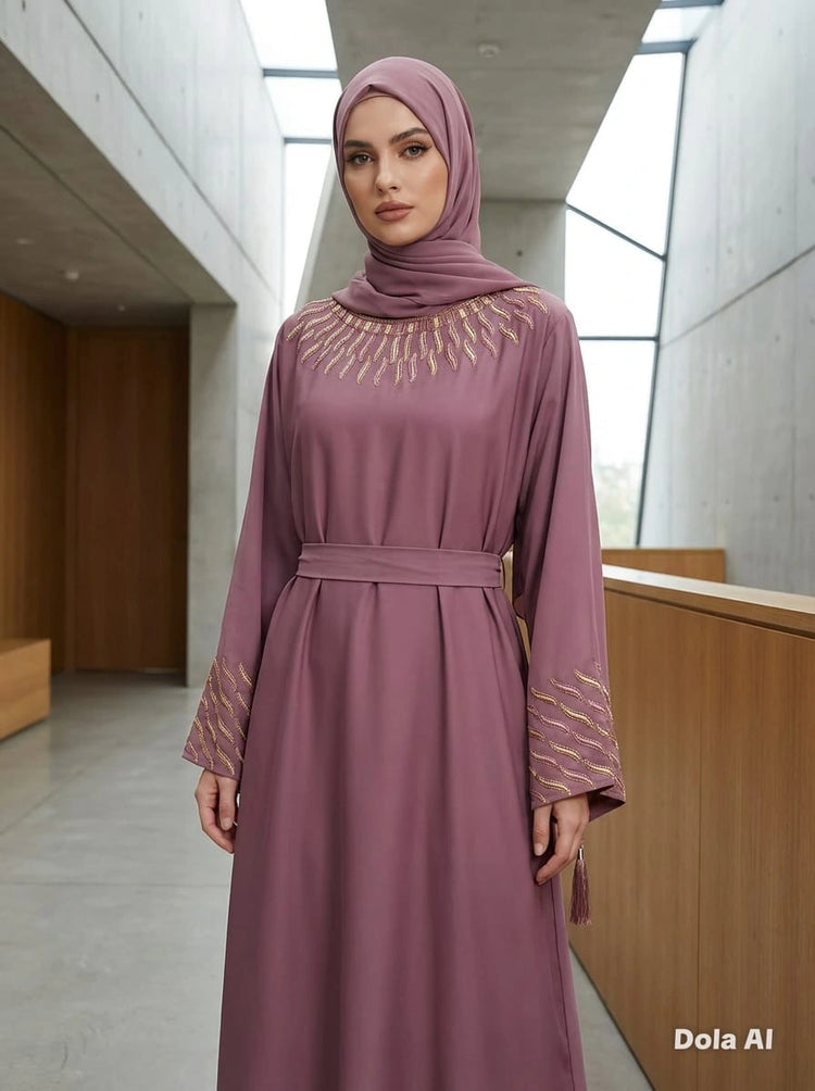 Bisma Nida Abaya with Matching Belt