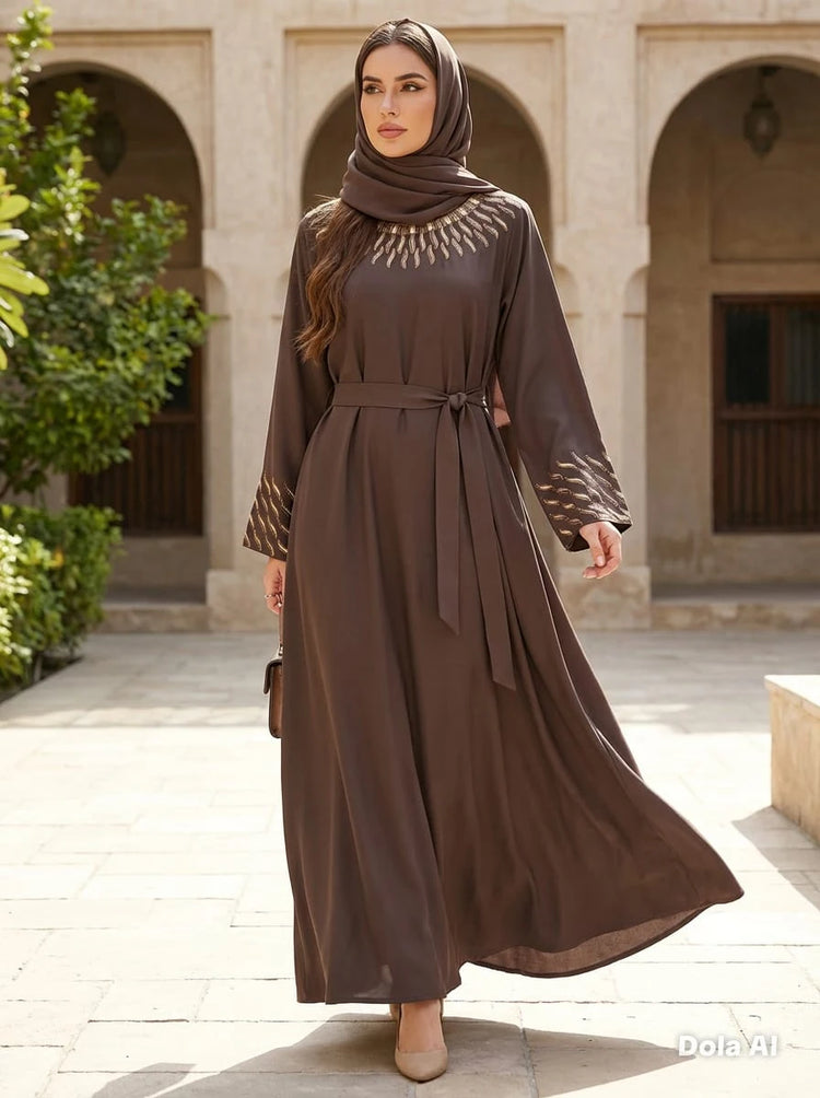 Bisma Nida Abaya with Matching Belt