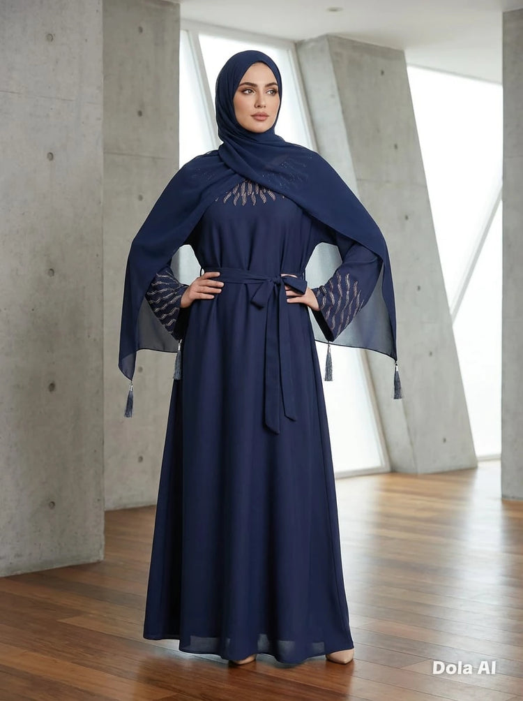 Bisma Nida Abaya with Matching Belt