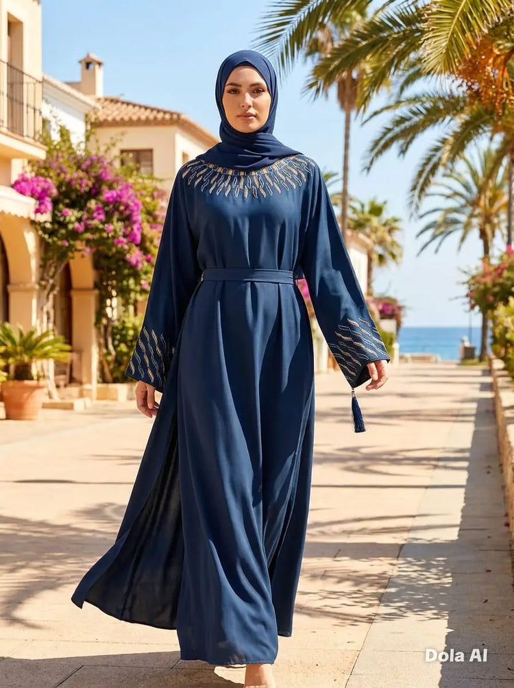 Bisma Nida Abaya with Matching Belt