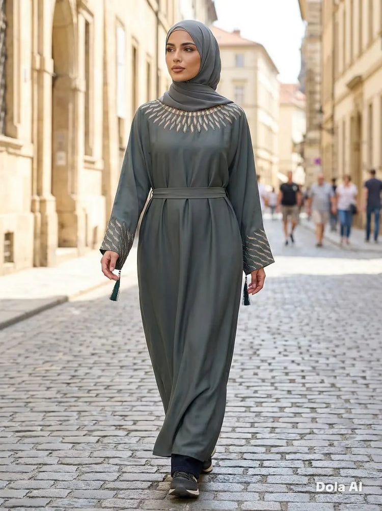 Bisma Nida Abaya with Matching Belt