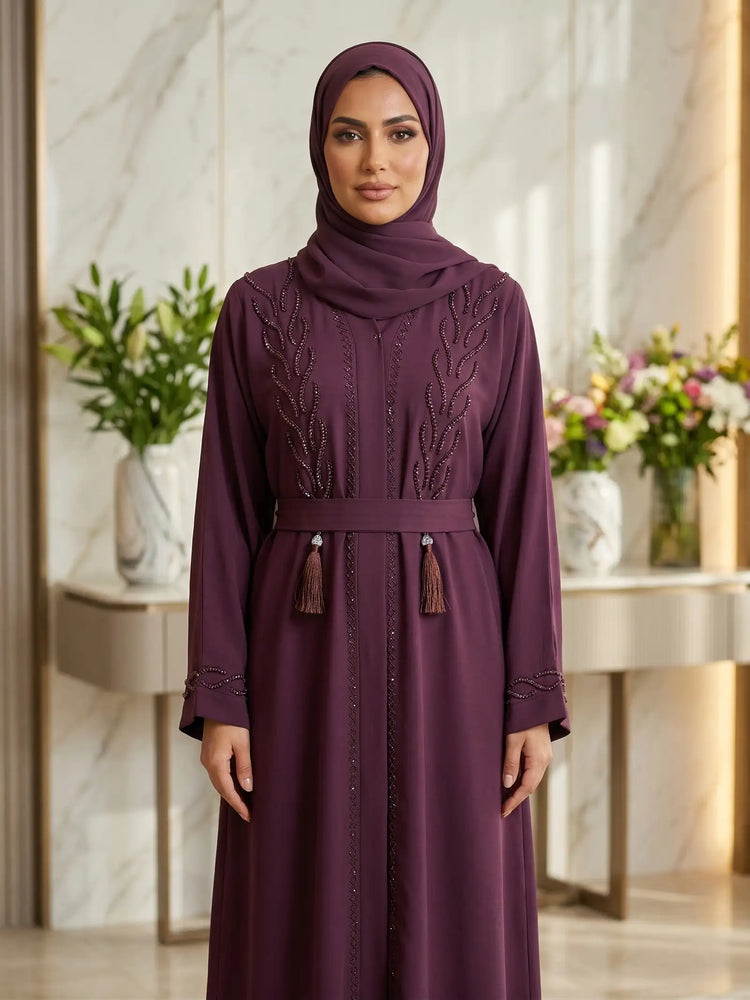 Farah Zoom Abaya with Matching Hijab & Belt