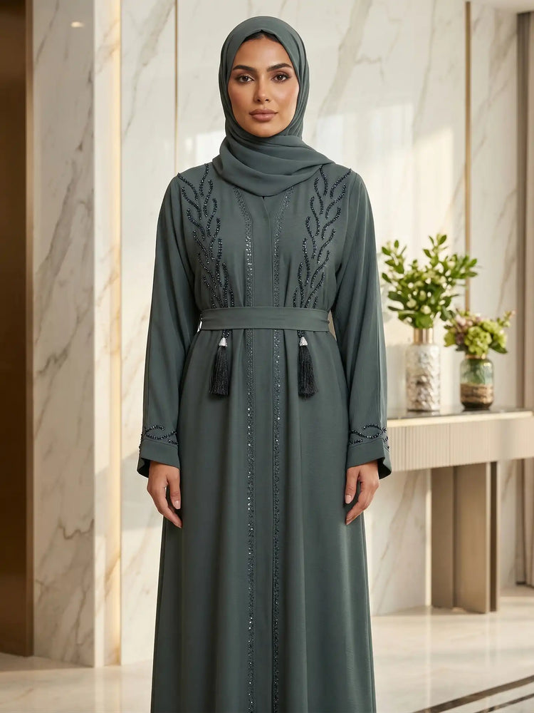 Farah Zoom Abaya with Matching Hijab & Belt