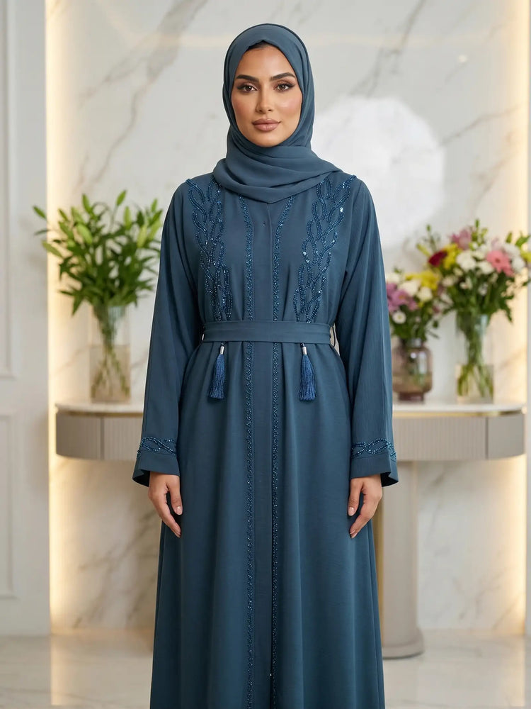 Farah Zoom Abaya with Matching Hijab & Belt