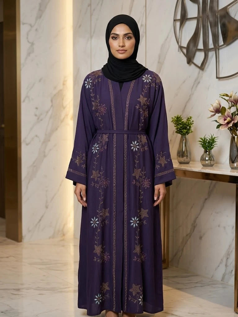 Hamna Floral Abaya Alnoors Collections