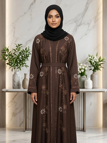 Hamna Floral Abaya Alnoors Collections