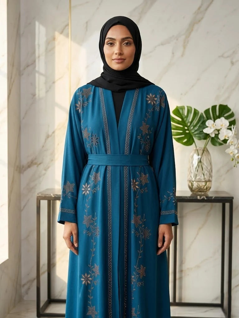 Hamna Floral Abaya Alnoors Collections