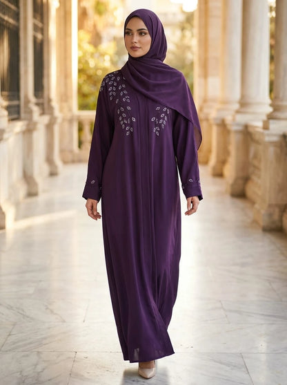 Madiha Leaf Zoom Abaya Alnoors Collections