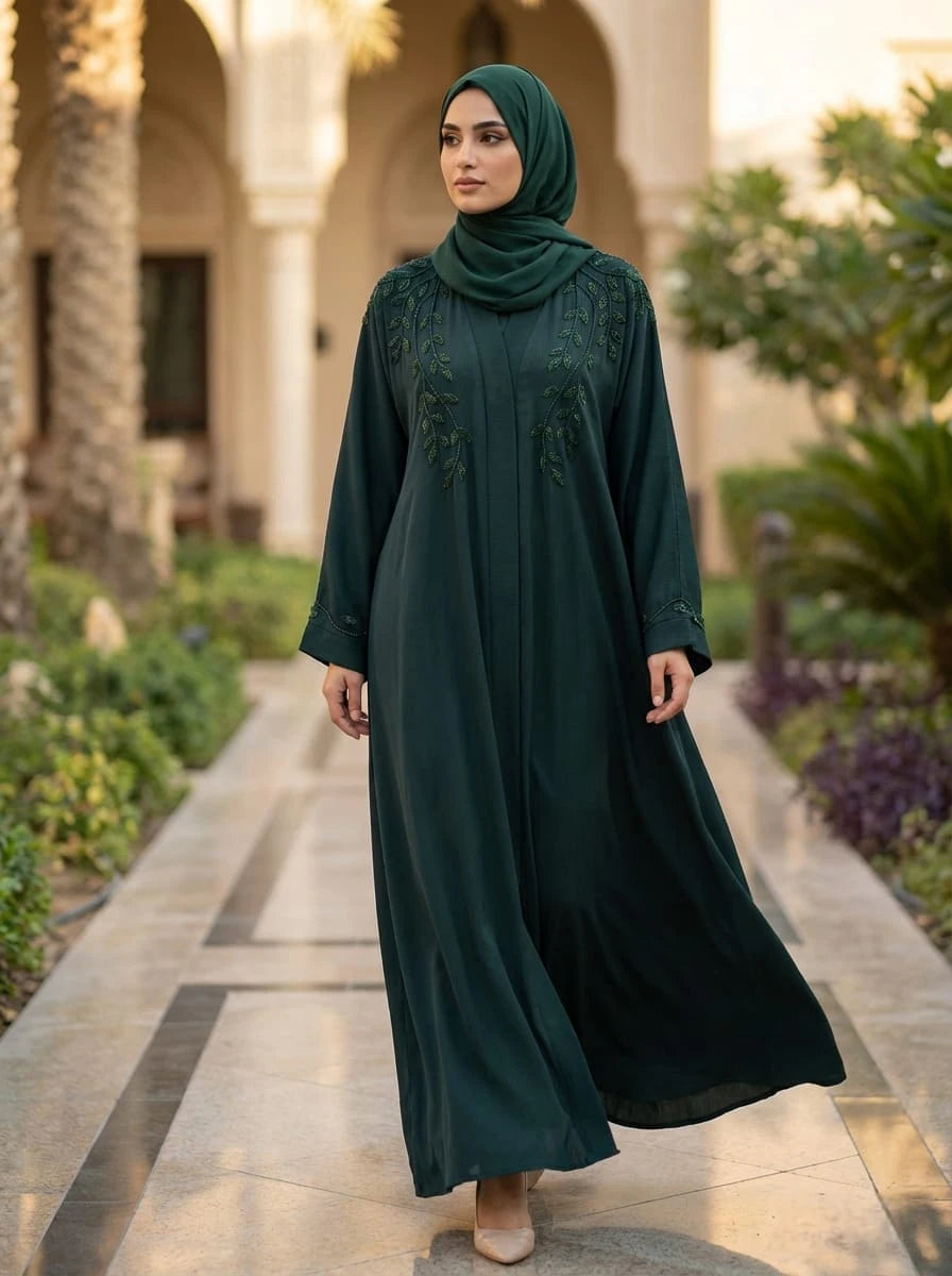 Madiha Leaf Zoom Abaya Alnoors Collections