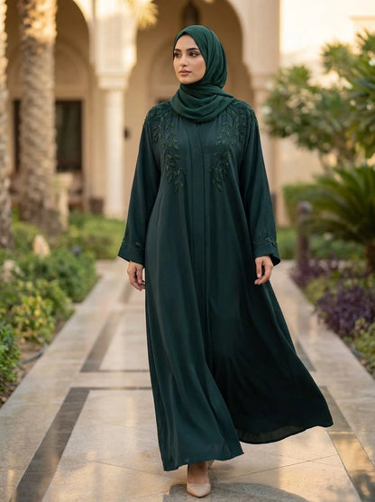 Madiha Leaf Zoom Abaya Alnoors Collections