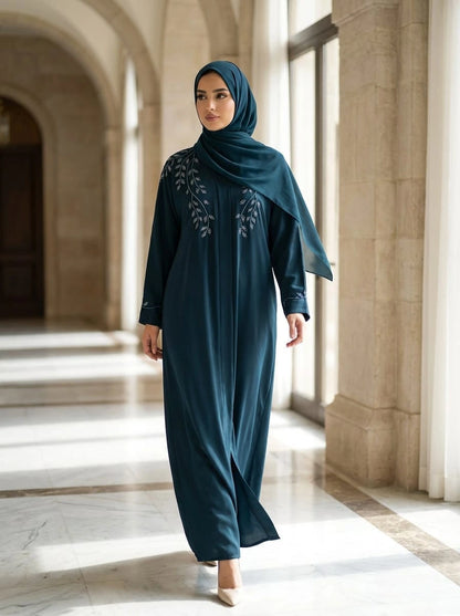 Madiha Leaf Zoom Abaya Alnoors Collections
