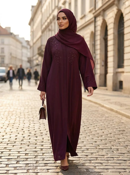 Madiha Leaf Zoom Abaya Alnoors Collections