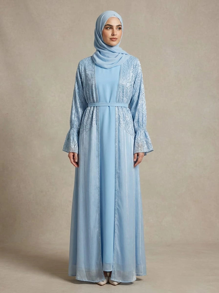 Maha Slip Abaya with Matching Hijab & Belt