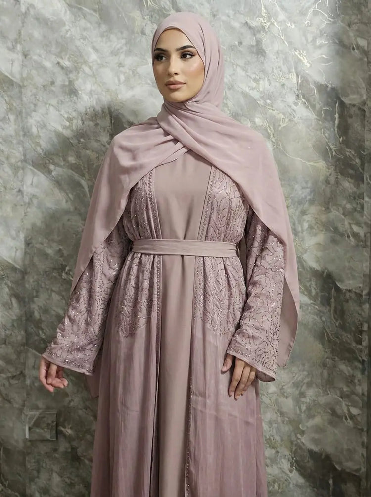 Maha Slip Abaya with Matching Hijab & Belt
